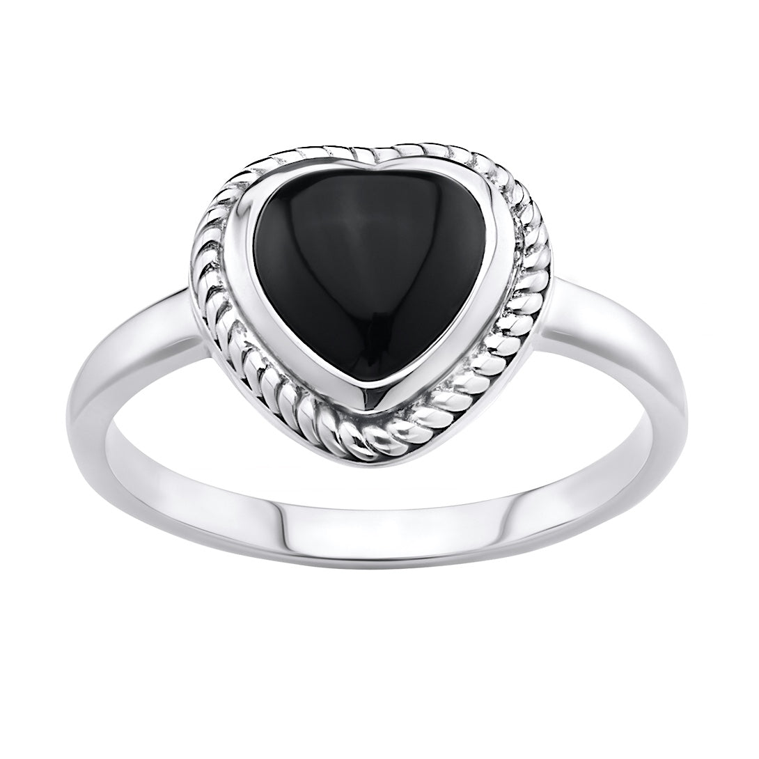 DARK HEART - Sterling Silver & Onyx Ring