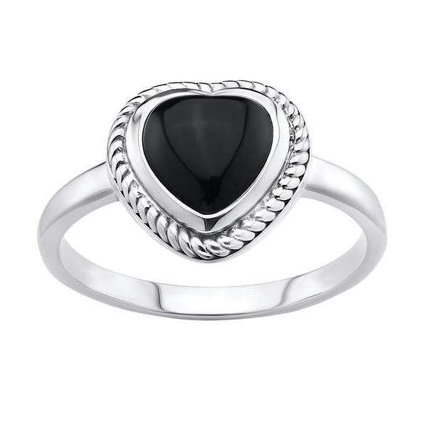 DARK HEART - Sterling Silver & Onyx Ring