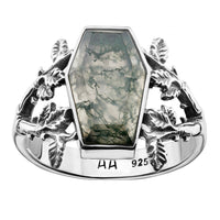 RESTING PLACE - Moss Agate & Sterling Silver Ring