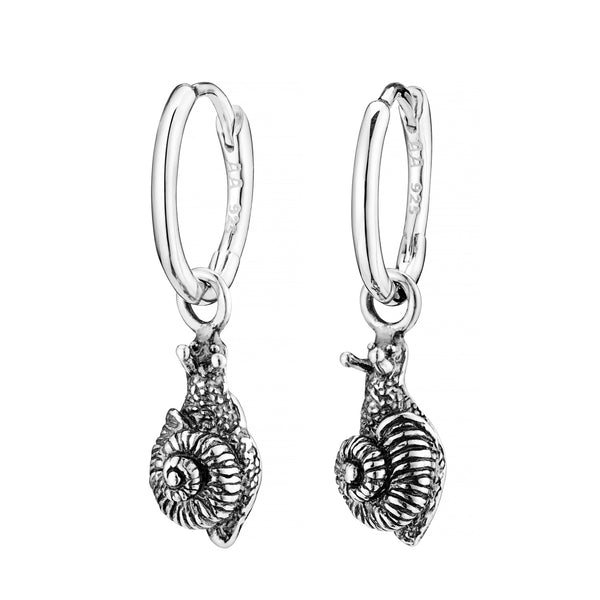 Snail bug hoop earrings alternative boho witchy gothic jewelry  jewellery 